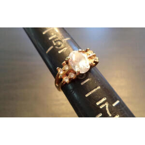 Vintage Gold CZ Cocktail Ring Size 6
